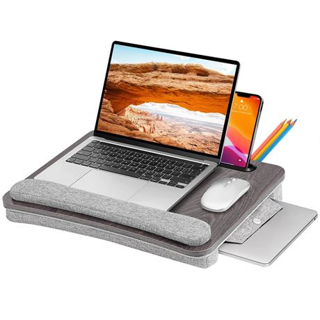 OFFSITE Laptop Lap Desk with Cushion - Fits up to 15.6-inch Laptop, Partitioned