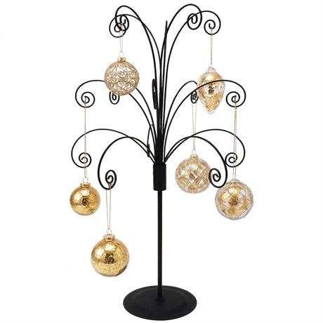 HOHIYA 20” Ornament Display Stand Black Metal Hanging Tree Holder for Swarovski