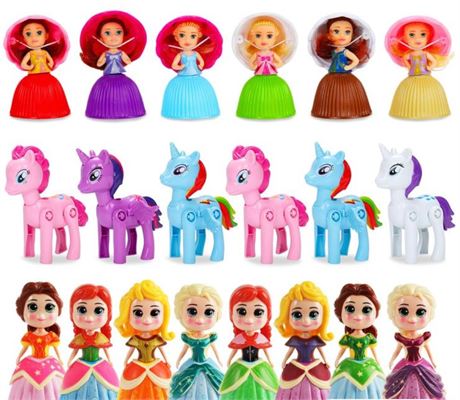 20Pack Easter Princess Deformation Toys for Kids Unicorn Deformation Toy