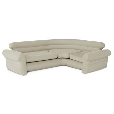 Intex 68575EP Inflatable Corner Sofa: L-Shaped – Indoor Use – 2-in-1 Valve –