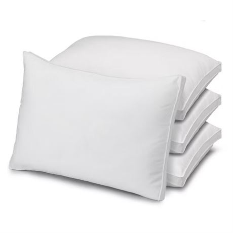 Ella Jayne Gusseted Medium Density Plush Down Alternative Pillow, for All Sleep