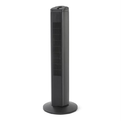 Mainstays 28-Inch Tower Fan with 3-Speed Settings and Oscillation, Black,