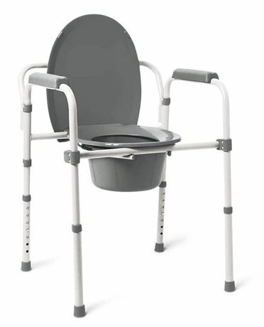 Medline Commode, 3-in-1, steel, Microban