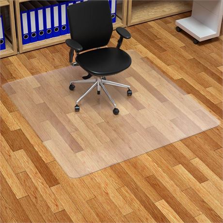 Chair Mat for Hardwood Floor, 48" x 48" Clear Office Home Floor Protector Mat,