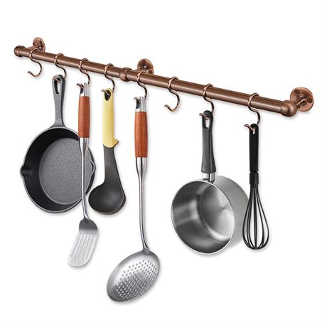 ROTHLEY Hanging Pot Rack Hanger: 23.7 Inch Stainless Steel Pot and Pan Hanger