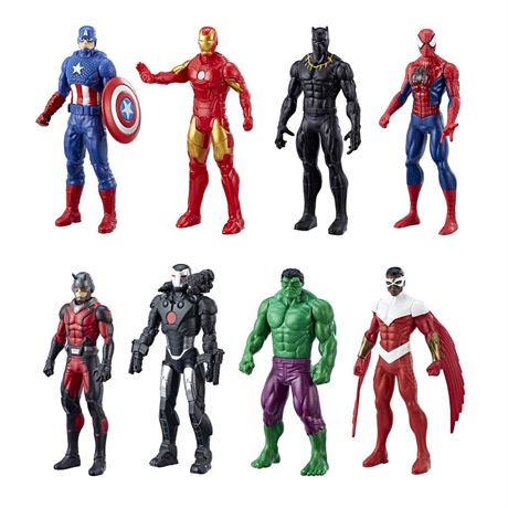 Marvel - Avengers 6" Action Figures - Iron Man, Hulk, Black Panther, Captain