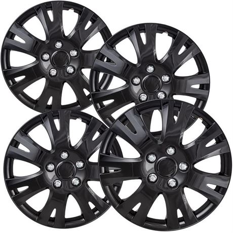 OxGord Hubcap Wheel Covers - (Set of 4) Hub Caps for Standard Steel Rims -