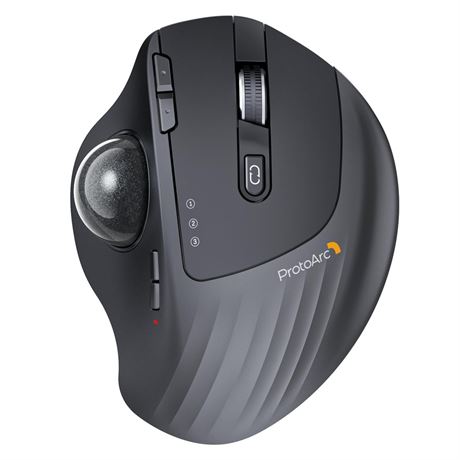 ProtoArc Wireless Trackball Mouse, EM01 NL Ergonomic Bluetooth Rollerball Thumb
