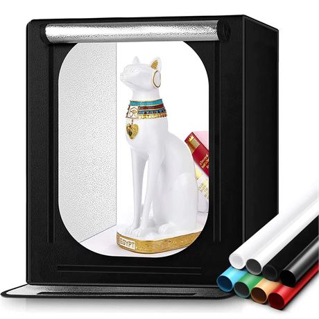 FOSITAN Photo Box, 24''x24''x24'' Portable Photo Studio Professional Light Box