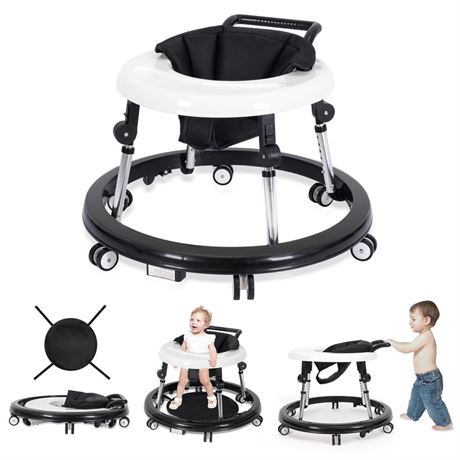 OFFSITE Baby Walker Foldable with 9 Adjustable Heights, Baby Walkers and