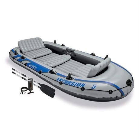 INTEX Excursion Inflatable Boat Series: Includes Deluxe 54in Boat Oars and