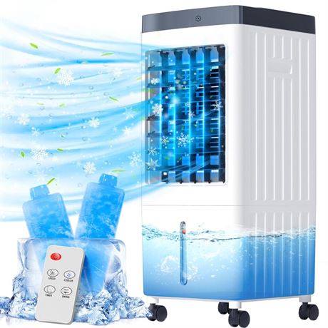 Portable Air Conditioners, 3 IN 1 Evaporative Air Cooler, Fast Cooling Fan with