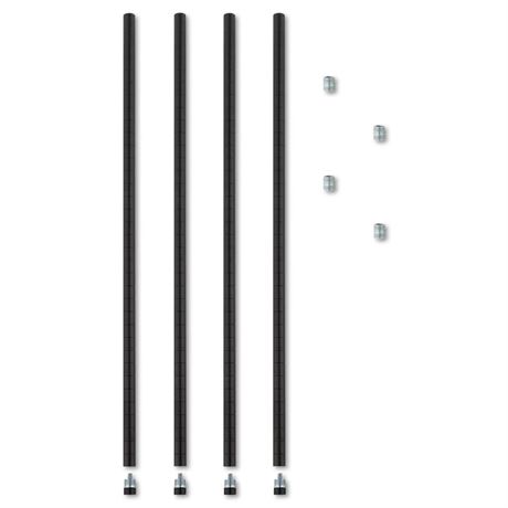 ALESW59PO36BL - Stackable Posts for Wire Shelving Black