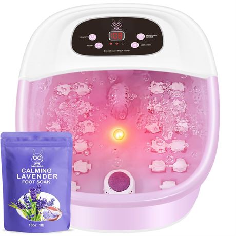 MoodRelish Foot Spa Bath Massager with Heat Bubbles and Vibration Massage and