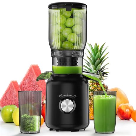 Cold Press Juicer, Juicer Machines with 5.3" Wide Feed Chute, Masticating