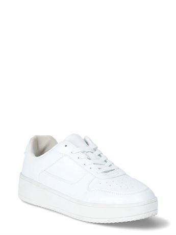 No Boundaries Women's Platform Casual Lace Up Sneakers, Wide Width Available