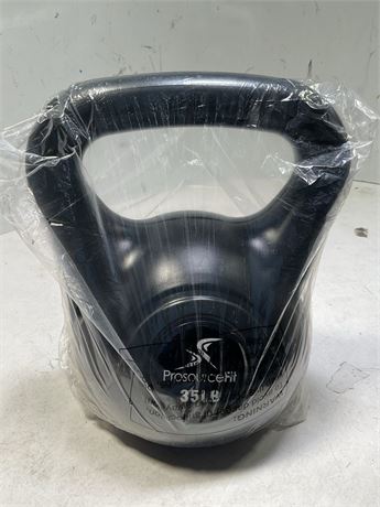 ProSourceFit 35lb Vinyl Coated Cast Iron Kettlebell