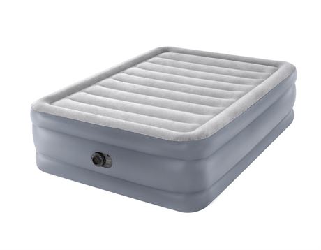 Intex 20" Queen Dura-Beam Deluxe Raised Air Bed Mattress with Built-in Pump