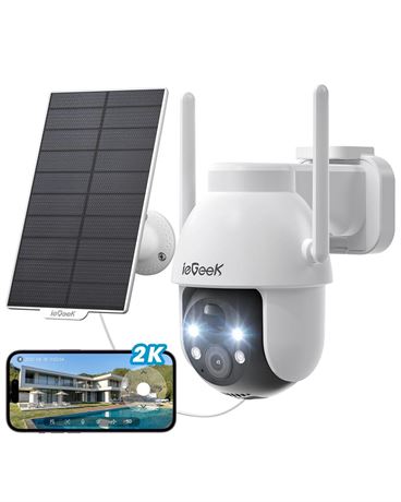 OFFSITE ieGeek Security Cameras Wireless Outdoor, 2K Solar WiFi Camera for Home