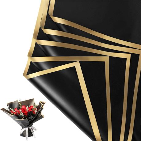 20 Sheets Flower Wrapping Paper - Waterproof Floral Bouquet Wrapping Paper,