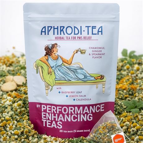 PMS Relief Herbal Tea | X-Large 5g Tea Bags | with Raspberry Leaf, Calendula