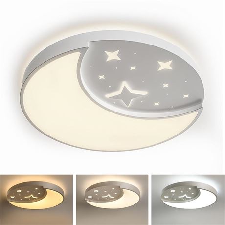 15.75 Inch Flush Mount Ceiling Light for Kids, 30W Large Modern LED Ceiling