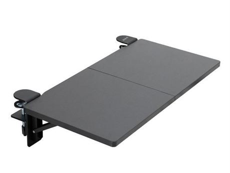 VIVO Black Clamp-on 24  X 12  Desk Extension  Accessory Platform  Keyboard Tray