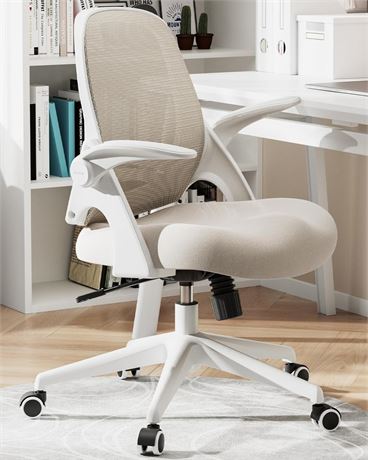 Hbada Office Chair, Desk Chair with Flip-Up Armrests and Saddle Cushion,