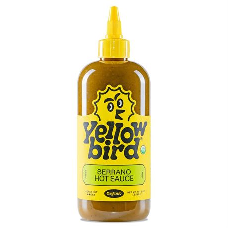 Yellowbird® Organic Serrano Hot Sauce 19.6 oz. Tabletop Size (Kinda Hot | 1