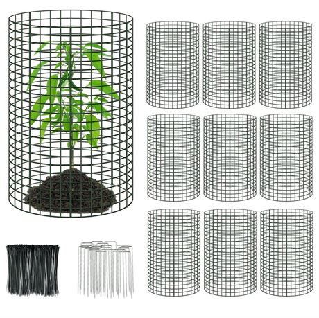 10 Packs 24"x 12" Large Wire Plant Protectors Wire Plant Cages Mesh Plant Cage