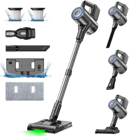 Cordless Vacuum Cleaner & Mop Combo 2-in-1, 35Kpa 40min Runtime, Lightweight
