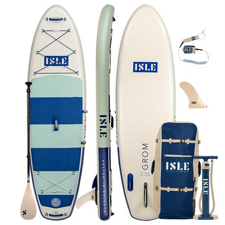 ISLE Grom Inflatable Stand Up Paddle Board for Children | Incl. Touring Center