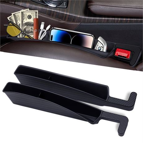 Car Seat Gap Filler Organizer, 2 Pack Front Seat Organizer - Universal Fit SUV