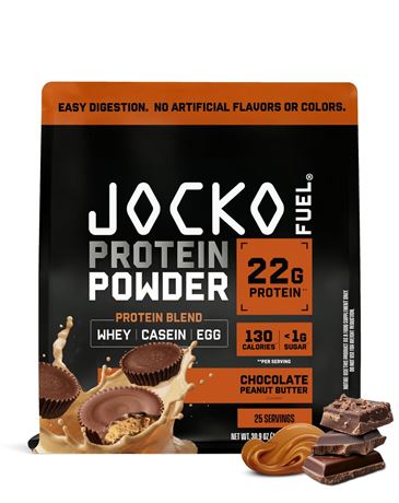 Jocko Fuel Whey Protein Powder, Chocolate Peanut Butter, 22g Protein, Digestive