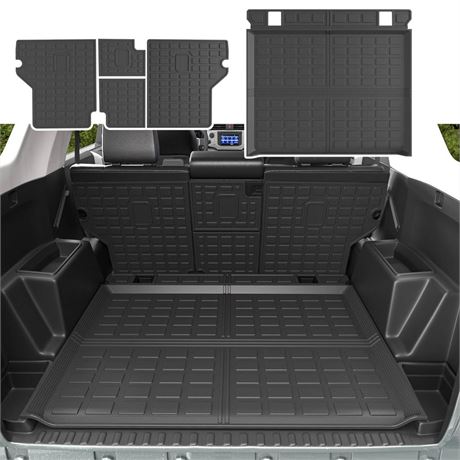 Trunk Mat Backrest Mat Compatible with 2010-2024 Toyota 4Runner 5-Seater Cargo