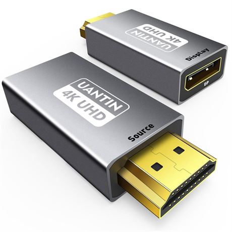 HDMI to DisplayPort Adapter (4K 60Hz,1080p 120Hz) Uni-Directional HDMI Male to