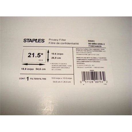Staples Privacy Filter for Monitor  21.5 Widescreen (16:9) (50683)