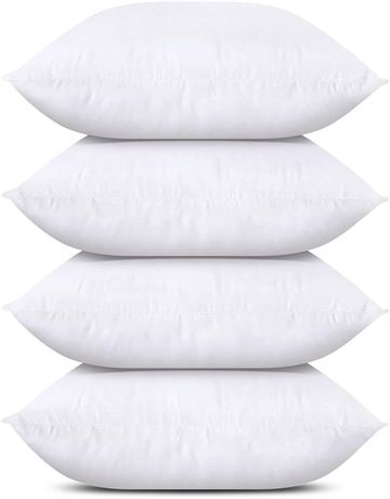 Utopia Bedding Throw Pillows (Set of 4, White), Pillows for Sofa, Bed and Couch