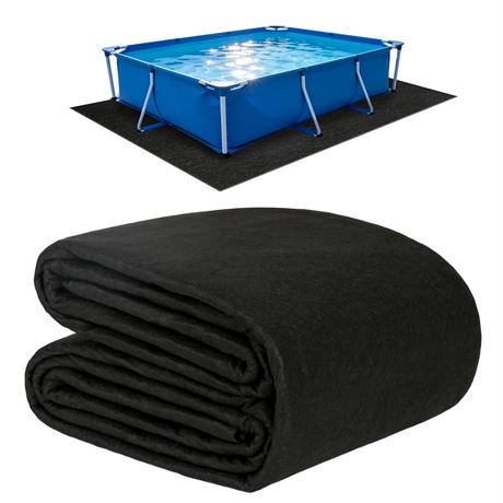 11x7.5ft Rectangular Pool Liner Pad, 280g/㎡ Extra Thick Heavy Duty Above Ground