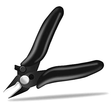 BOENFU 3.5 Inches Mini Cutter with Lock, Flush Cutters, Small Wire Snips, Micro
