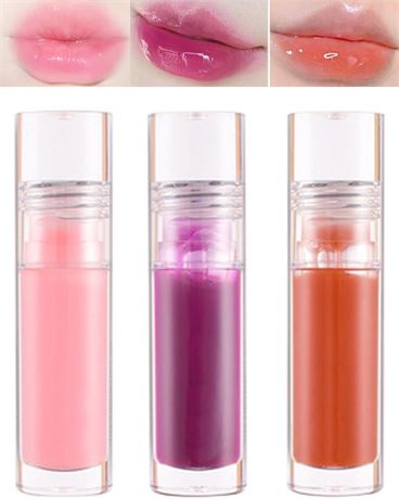 Hydrating Lip Glow Oil, Women Moisturizing Lip Gloss Oil Transparent Plumping