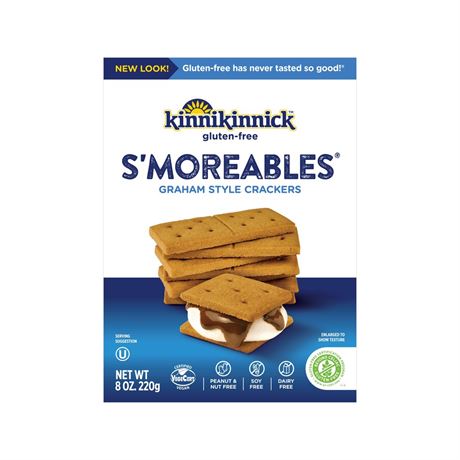 Kinnikinnick Foods Kinnikinnick Gluten Free, Smoreables Graham Style Crackers,