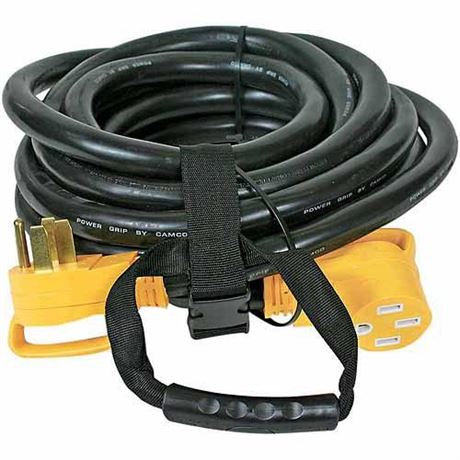 CAMCO 55195 Power Grip 30-Ft 50 Amp RV Extension Cord - Rated for 125/250