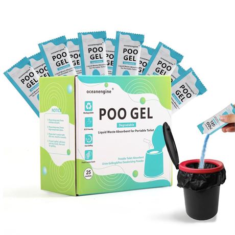 Portable Toilet Absorbent Gel, Portable Toilet Powder Poo Urine Powder for