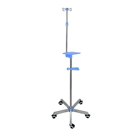 IV Pole Portable Medical Infusion Stand IV Stand IV Pole with Wheels and Tray