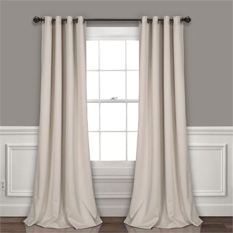 Lush Decor Insulated Grommet Blackout Curtains - 2 Panel Set - 52 Inch W X 108