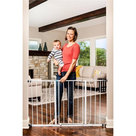 Regalo Easy Open Baby Safety Gate White Extra Wide