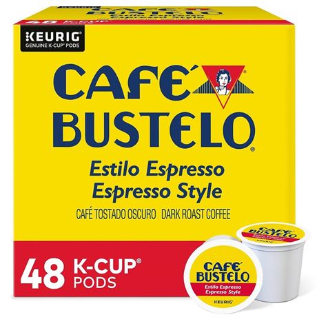 Café Bustelo Espresso Style Dark Roast Coffee, 48 Keurig K-Cup Pods