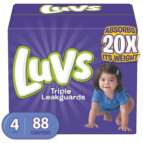 Luvs Diapers Size 4  88 Count (Select for More Options)