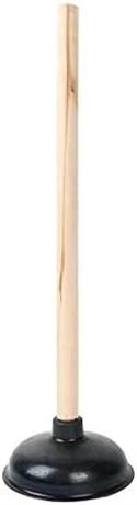 CCYY Rubber Toilet Plunger, Heavy Duty Cup, with Long Wooden Handle (18in), to